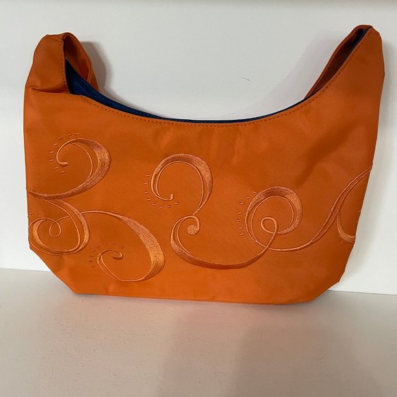 Lean Cuisine Orange Swirl Fall Embroidered Insulated Lunch Bag Purse NWT - Picture 5 of 5